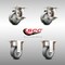 Service Caster 3 Inch 316SS Thermoplastic Rubber Swivel Top Plate Caster Brake 2 Rigid, 2PK SCC-SS31620S314-TPRB-TLB-2-R-2 - alternate 6